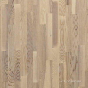Паркетная доска Polarwood Classic Ясень Уют Белый Матовый Лак 3П / Ash Living White Matt 3S